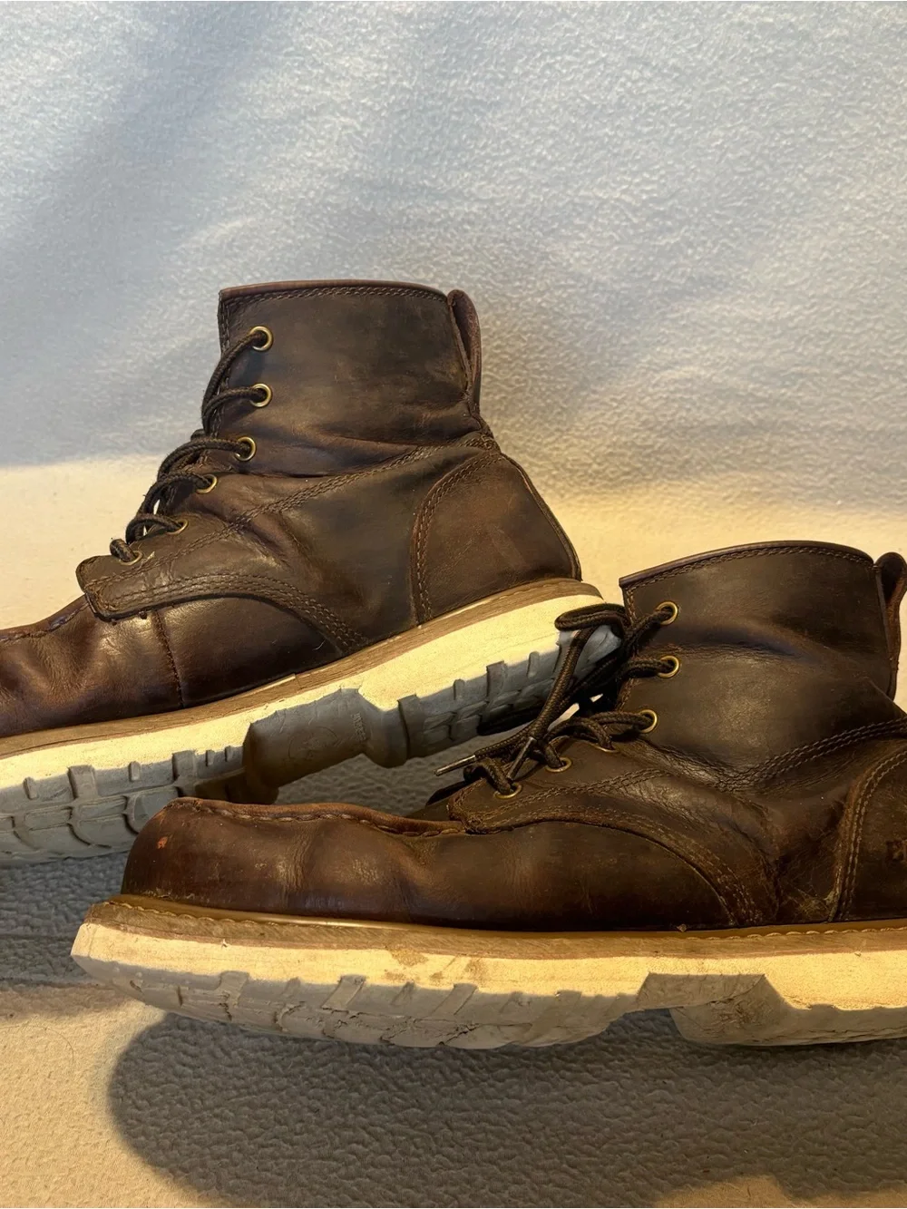 Brazos Wyatt Men's 11.5D Brown Leather Round Composite Toe Ankle Work Boots